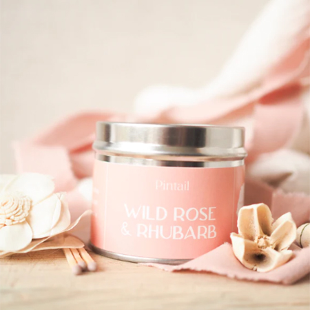 Pintail Wild Rose & Rhubarb Candle Classic Tin