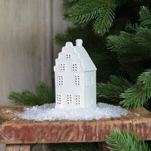 Porcelain House Tea Light Holder