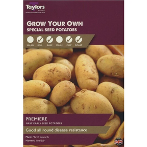 Premiere Main First Early Crop Seed Potatoes (pack of 10 Tubers)
