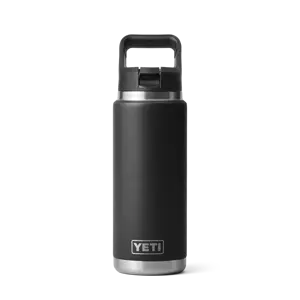 Rambler® 26 Oz Water Bottle With Colour-Matched Straw Cap - Black