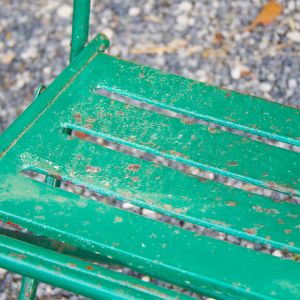 Reclaimed Folding Metal Chair