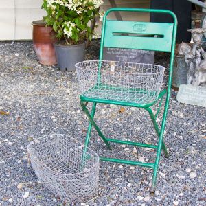 Reclaimed Metal Wire Basket