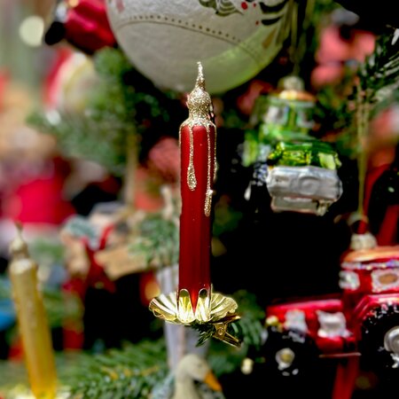 Red Candle Tree Decoration Clip