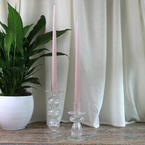 Rose Quartz Taper Dinner Candles (Pack of 2)