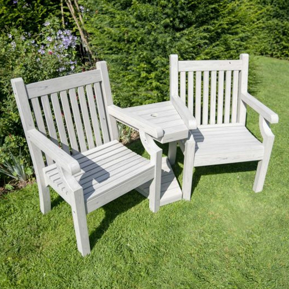 Sandwick Winawood 2 Seater Wood Effect Grey Love Seat Beetham Nurseries