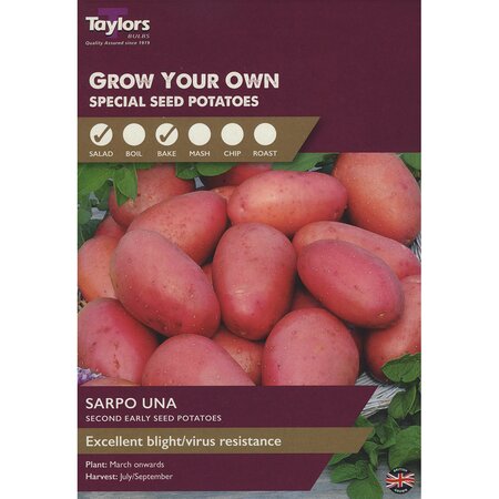 Sarpo Una Second Early Seed Potatoes (Pack of 8 Tubers)