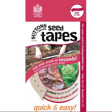 Seed Tape - Lettuce Red & Green Cos Mix