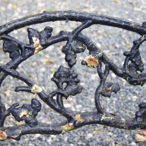 Serpent and Twig Black Cast Iron Bench