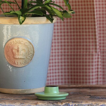 Small Porcelain Green Candle Holder