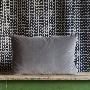 Steel Grey Velvet Feather Filled Cushion 40x60cm