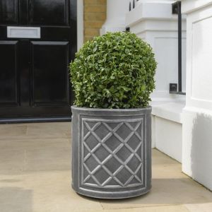 Stewart 32cm Lead Effect Round Planter