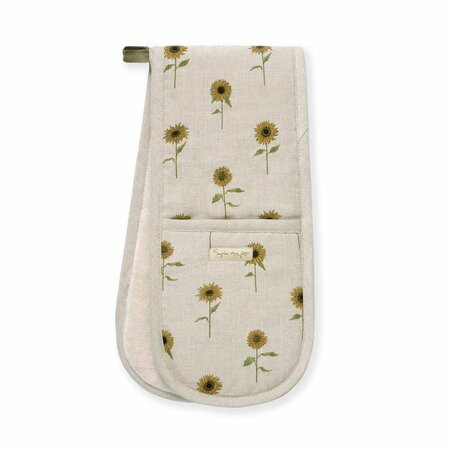 Sunflowers Linen Double Oven Glove by Sophie Allport