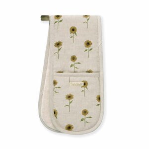 Sunflowers Linen Double Oven Glove by Sophie Allport