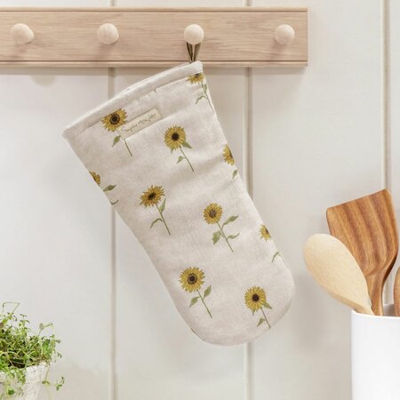 Sunflowers Linen Oven Mitt by Sophie Allport