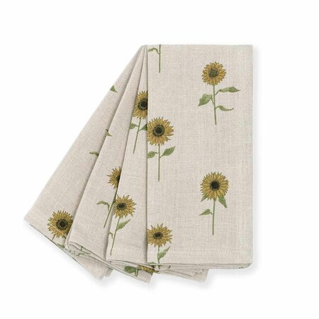 Sunflowers Linen Set of 4 Napkins by Sophie Allport