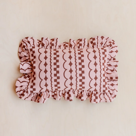 TBCo Cotton Cushion in Pink Ruffle