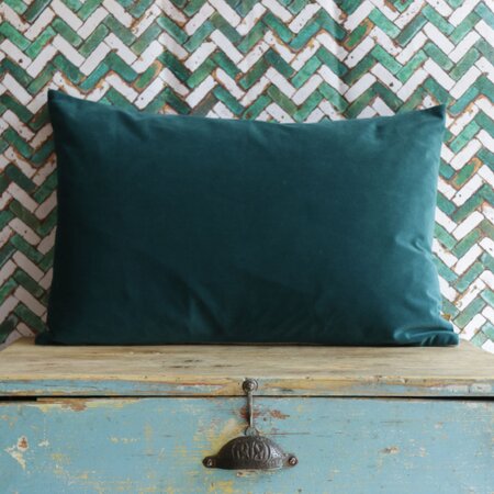 Teal Feather Filled Cushion 40x60cm