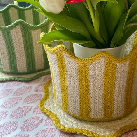 The Braided Rug Company Tulip Basket - Daffodil