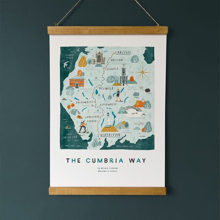 The Cumbria Way A3 Print & Hanger by Oldfield Design Co