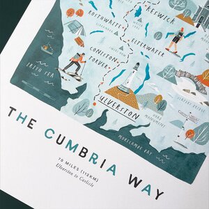 The Cumbria Way A3 Print & Hanger by Oldfield Design Co