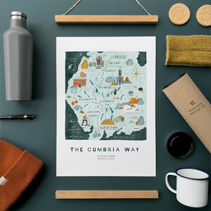 The Cumbria Way A3 Print & Hanger by Oldfield Design Co