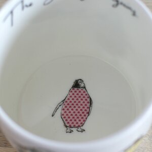 The Dancing Penguins Mug by Anna Wright