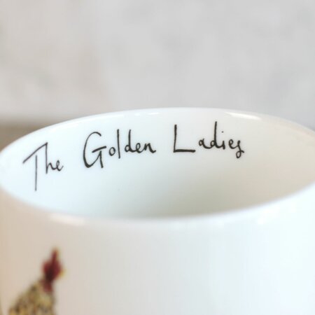 The Golden Ladies Chicken Mug by Anna Wright