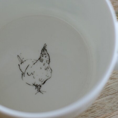 The Golden Ladies Chicken Mug by Anna Wright