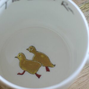 The School Run Duck Mug by Anna Wright