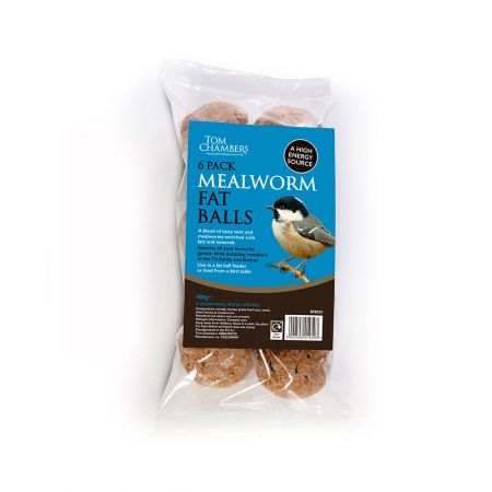 Tom Chambers Mealworm Fat Balls - 6 Pack - No Net