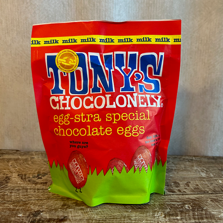 Tony's Chocolonely Easter Eggs Milk Chocolate Pouch