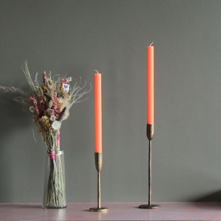 True Grace Fluro Orange Dinner Candle