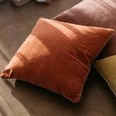 Unari Washed Coral Velvet Cushion 50x50cm