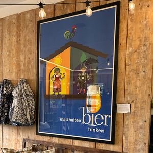 Vintage Advertising Poster - Mass Halten Bier Trinken