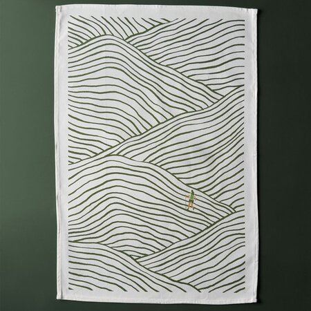 Walking Stripes Tea Towel by Oldfield Design Co