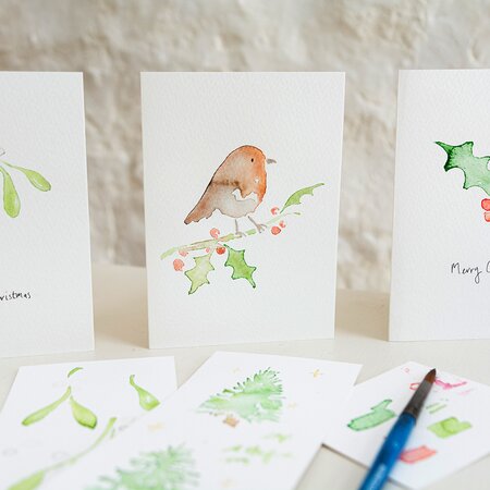Watercolour Christmas Cards Workshop for Beginners - Tuesday 10th November 2026