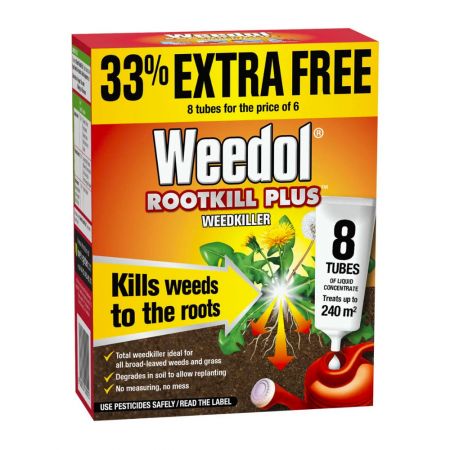 Weedol® Rootkill Plus Weedkiller - 8 Tubes