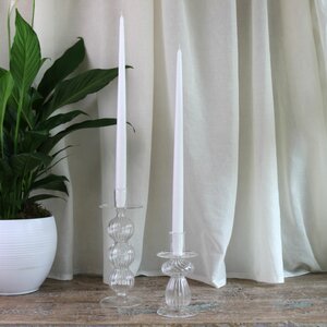 White Taper Dinner Candles (Pack of 2)