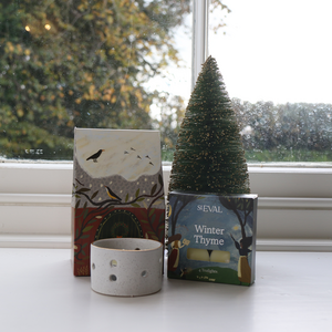 Winter Thyme St. Eval Christmas Cottage Tealights & Holder