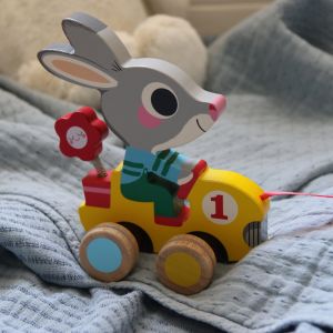 Wooden Pull Along Toy Rabbit - image 2