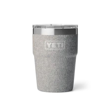 YETI Rambler 16 Oz Stackable Cup Riverhead Green Tweed