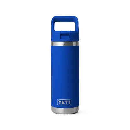 YETI Rambler® 18 Oz Water Bottle in Royal Blue With Colour-Matched Straw Cap