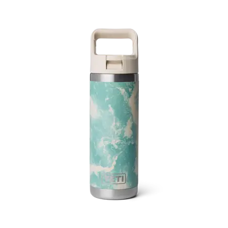 YETI Rambler® 18 Oz Water Bottle in Sea View With Colour-Matched Straw Cap