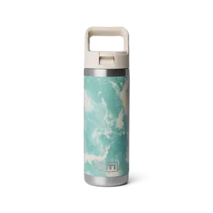YETI Rambler® 18 Oz Water Bottle in Sea View With Colour-Matched Straw Cap