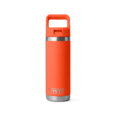 YETI Rambler® 18 Oz Water Bottle With Colour-Matched Straw Cap Papaya