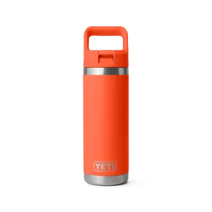 YETI Rambler® 18 Oz Water Bottle With Colour-Matched Straw Cap Papaya