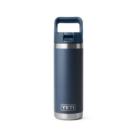 YETI Rambler® 18 Oz Water Bottle With Colour-Matched Straw Cap - Navy
