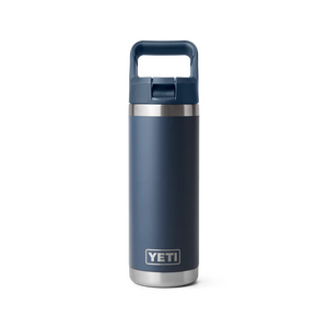 YETI Rambler® 18 Oz Water Bottle With Colour-Matched Straw Cap - Navy