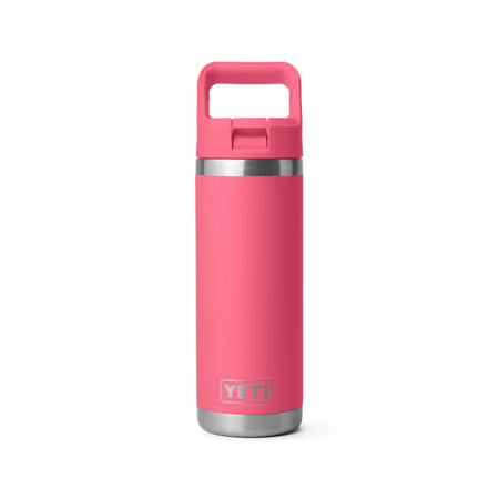 YETI Rambler® 18 Oz Water Bottle With Colour-Matched Straw Cap - Tropical Pink