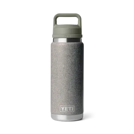YETI Rambler 26 Oz Water Bottle in Riverhead Green Tweed with Chug Cap